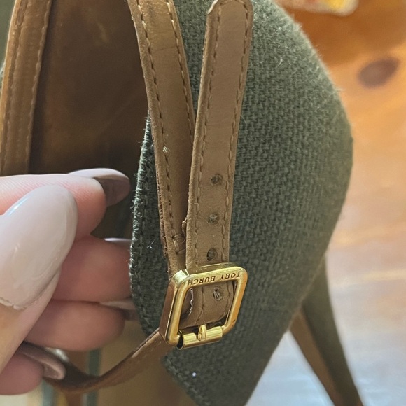 Tory Burch ‘Amina’ High Heel Sandals In Olive, Size US 10M, No Box - Picture 10 of 16